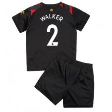 Manchester City Kyle Walker #2 Bortedraktsett Barn 2022-23 Kortermet (+ korte bukser)